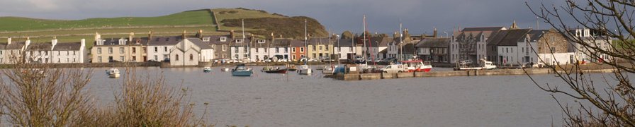 Isle of Whithorn at high tide in the evening